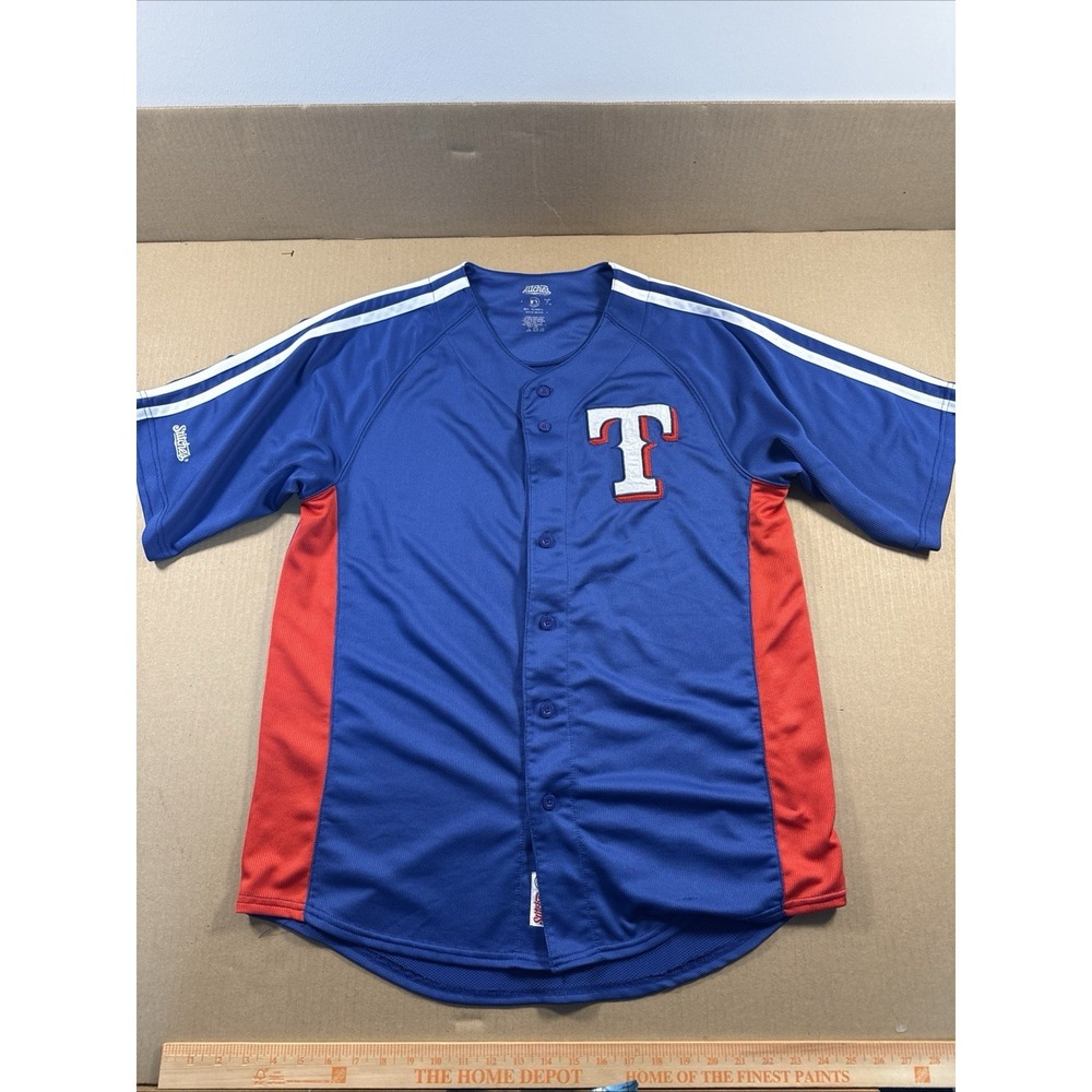 Texas Rangers Blue MLB Jersey Size men's XL,‎ Stitches Brand